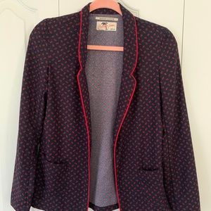 Navy blue and red Maison Scotch Small blazer